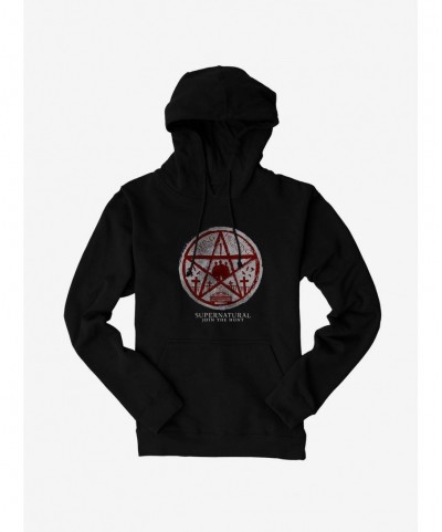 Fashion Supernatural Pentagram Silhouette Hoodie $15.80 Hoodies