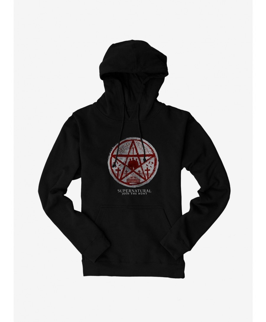 Fashion Supernatural Pentagram Silhouette Hoodie $15.80 Hoodies