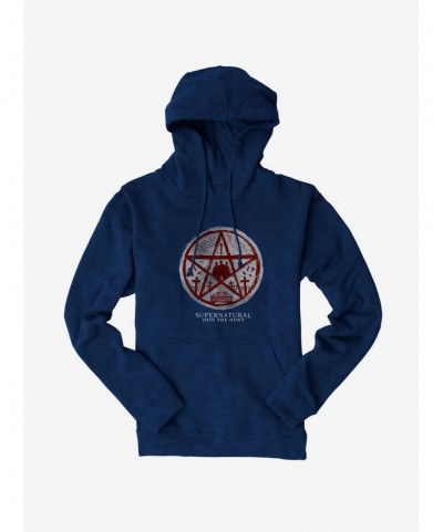 Fashion Supernatural Pentagram Silhouette Hoodie $15.80 Hoodies