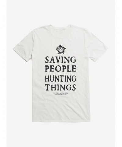 Sale Item Supernatural Saving People Hunting Things T-Shirt $7.27 T-Shirts