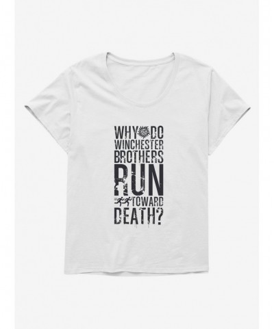 Special Supernatural Winchesters Run Toward Death Girls T-Shirt Plus Size $6.94 T-Shirts