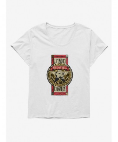 Crazy Deals Supernatural Crowley King Of Hell Badge Girls T-Shirt Plus Size $6.94 T-Shirts