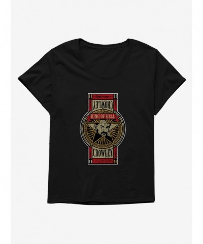 Crazy Deals Supernatural Crowley King Of Hell Badge Girls T-Shirt Plus Size $6.94 T-Shirts