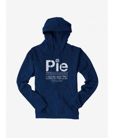 Discount Sale Supernatural Pie Hoodie $17.24 Hoodies