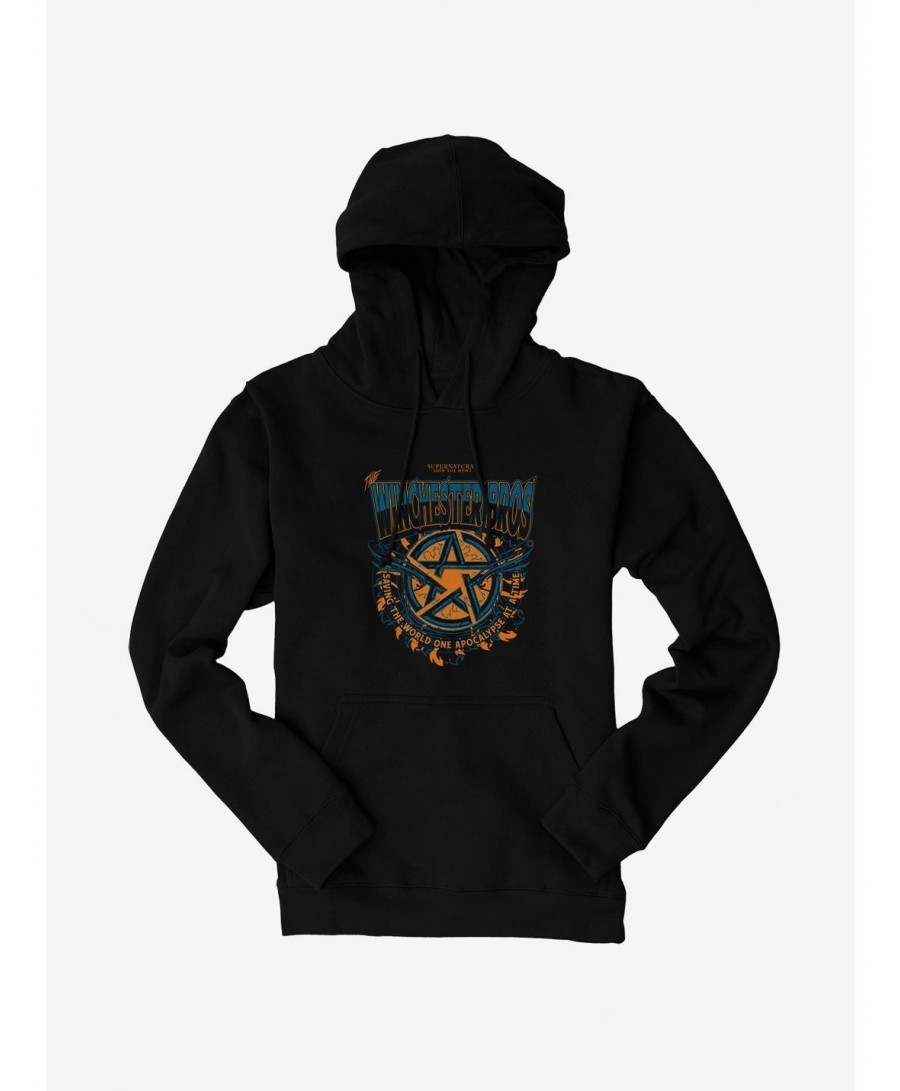 Fashion Supernatural Winchester Bros. Pentagram Hoodie $13.29 Hoodies