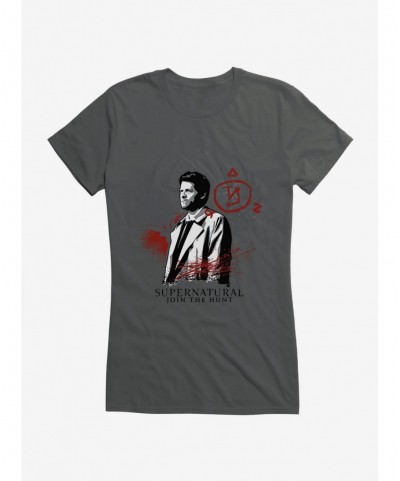 Absolute Discount Supernatural Castiel Girls T-Shirt $6.57 T-Shirts