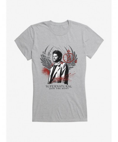 Absolute Discount Supernatural Castiel Girls T-Shirt $6.57 T-Shirts