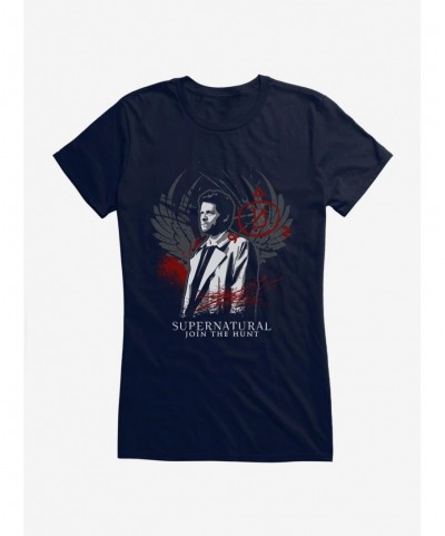 Absolute Discount Supernatural Castiel Girls T-Shirt $6.57 T-Shirts