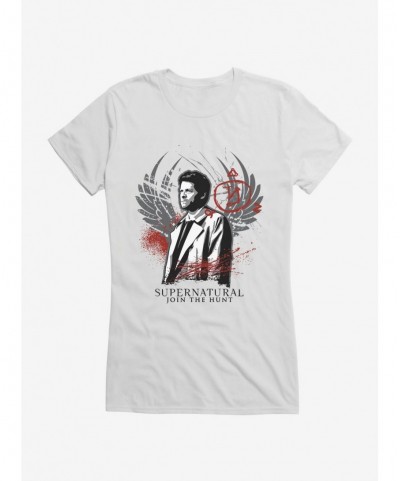 Absolute Discount Supernatural Castiel Girls T-Shirt $6.57 T-Shirts