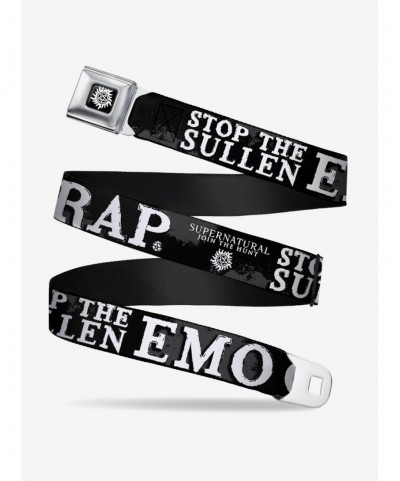 Exclusive Supernatural Stop The Sullen Emo Crap Seatbelt Belt $9.96 Belts