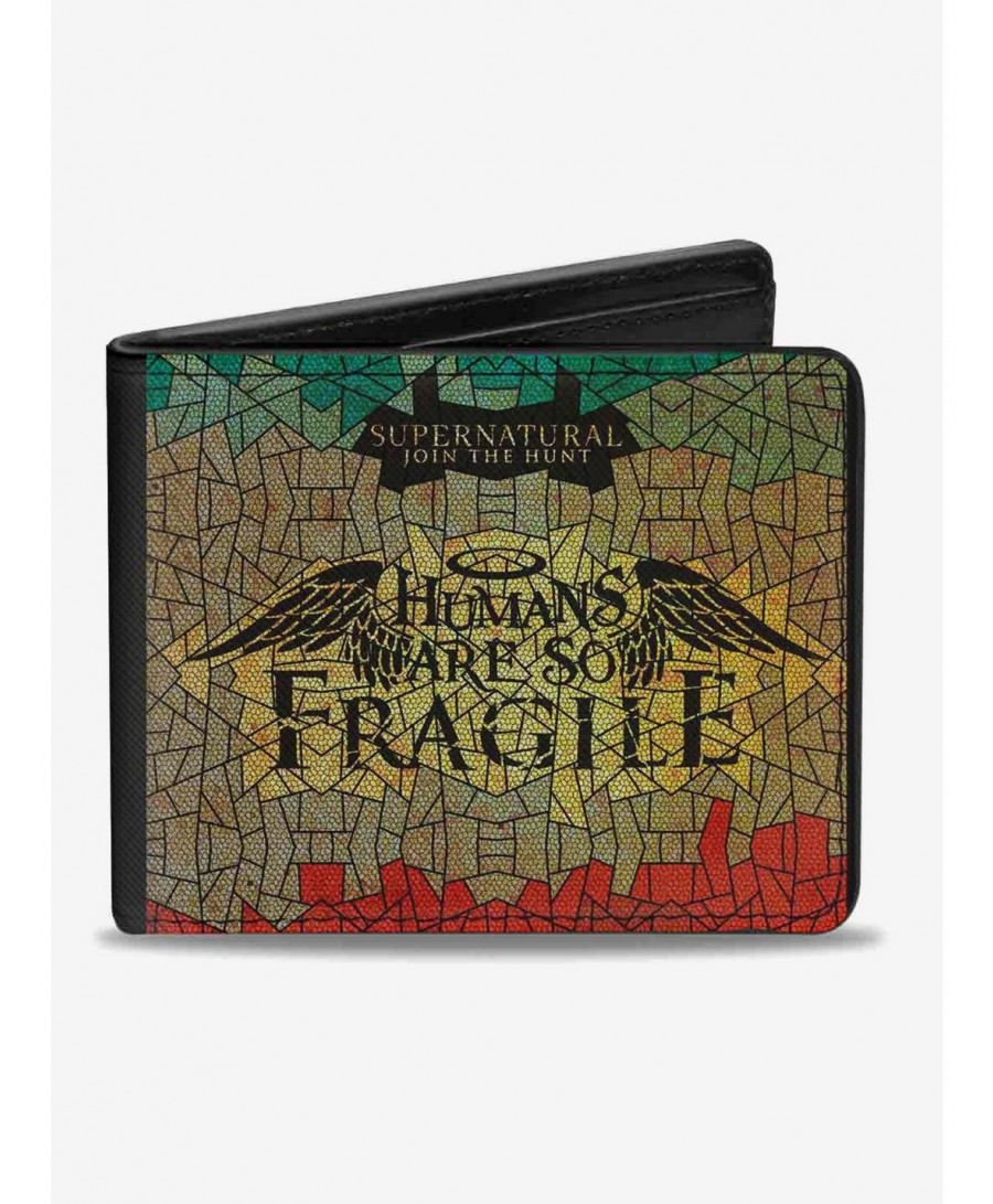 Value Item Supernatural Humans Are So Fragile Stained Glass Bi-fold Wallet $7.75 Wallets