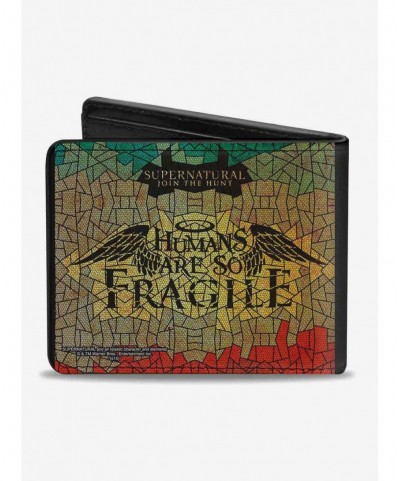 Value Item Supernatural Humans Are So Fragile Stained Glass Bi-fold Wallet $7.75 Wallets