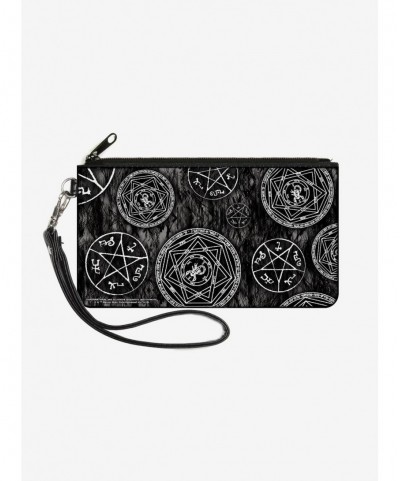 Absolute Discount Supernatural Devils Trap Pentagrams Wallet Canvas Zip Clutch $10.45 Clutches