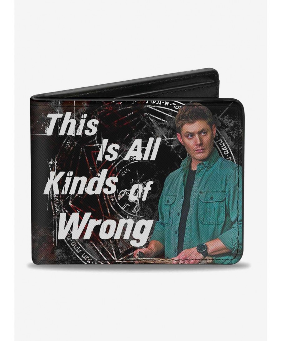 Discount Supernatural Dean Pose This Is All Kinds of Wrong Bi-fold Wallet $6.62 Wallets