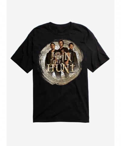 Seasonal Sale Supernatural Join The Hunt Group T-Shirt $8.41 T-Shirts