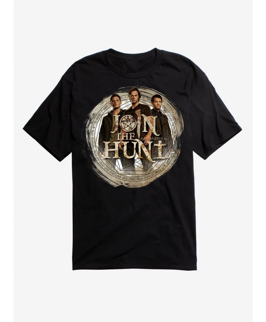 Seasonal Sale Supernatural Join The Hunt Group T-Shirt $8.41 T-Shirts