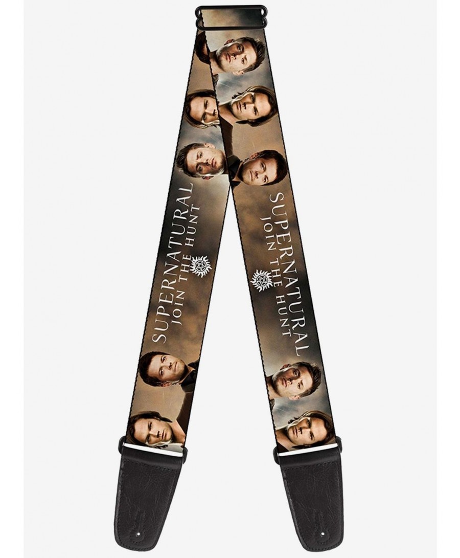 Cheap Sale Supernatural Dean Sam Castiel Join The Hunt Guitar Strap $10.46 Guitar Straps