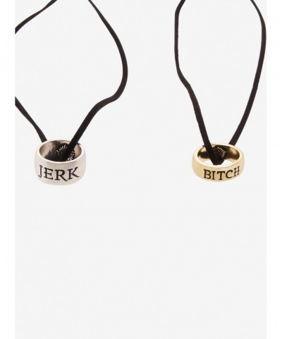 Festival Price Supernatural Bitch & Jerk Bestie Necklace Set $3.17 Others