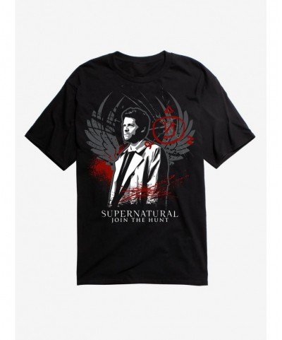 Discount Sale Supernatural Castiel T-Shirt $7.27 T-Shirts