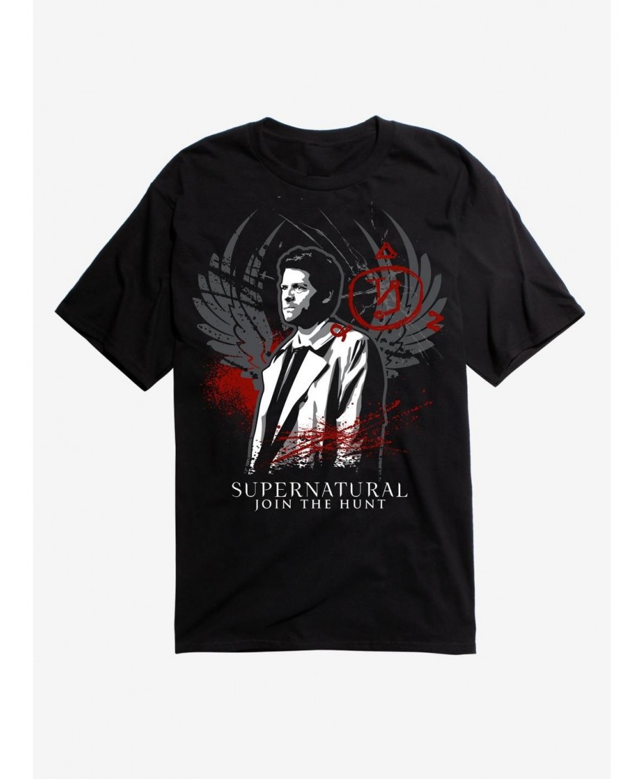 Discount Sale Supernatural Castiel T-Shirt $7.27 T-Shirts