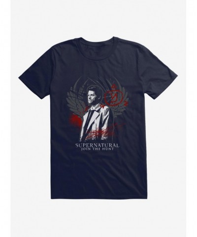 Discount Sale Supernatural Castiel T-Shirt $7.27 T-Shirts