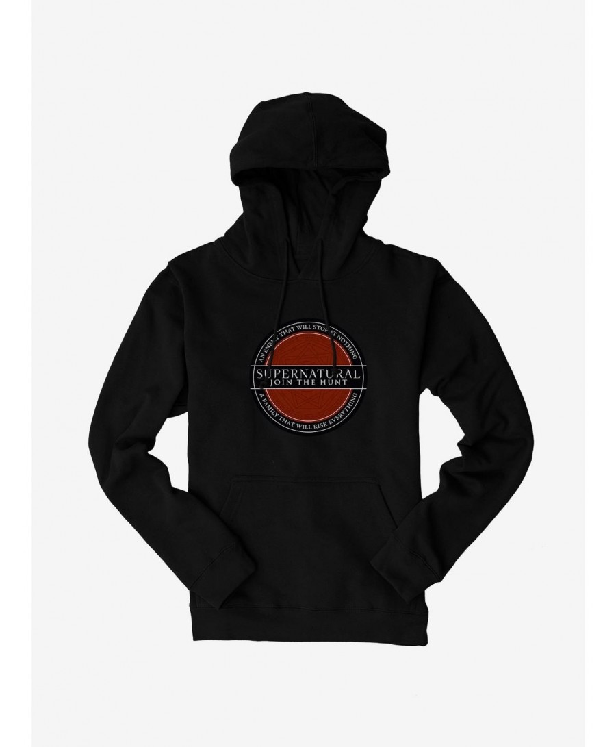 Pre-sale Discount Supernatural Family Emblem Hoodie $17.60 Hoodies