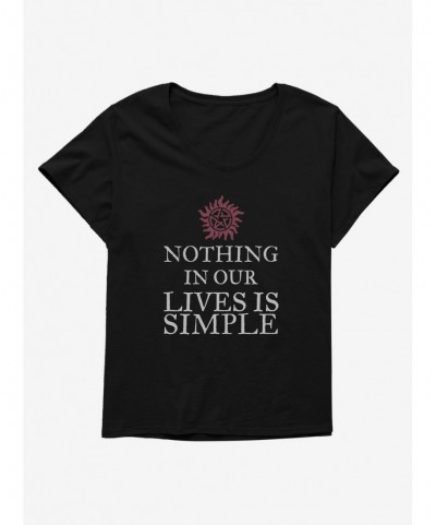 Pre-sale Supernatural Nothing Simple Girls Plus Size T-Shirt $6.94 T-Shirts