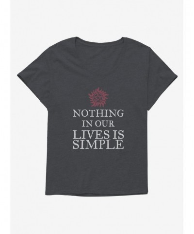 Pre-sale Supernatural Nothing Simple Girls Plus Size T-Shirt $6.94 T-Shirts