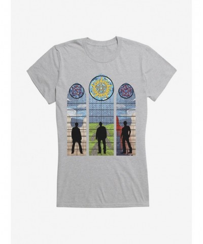 Bestselling Supernatural Stained Glass Sam, Dean & Castiel Girls T-Shirt $9.56 T-Shirts