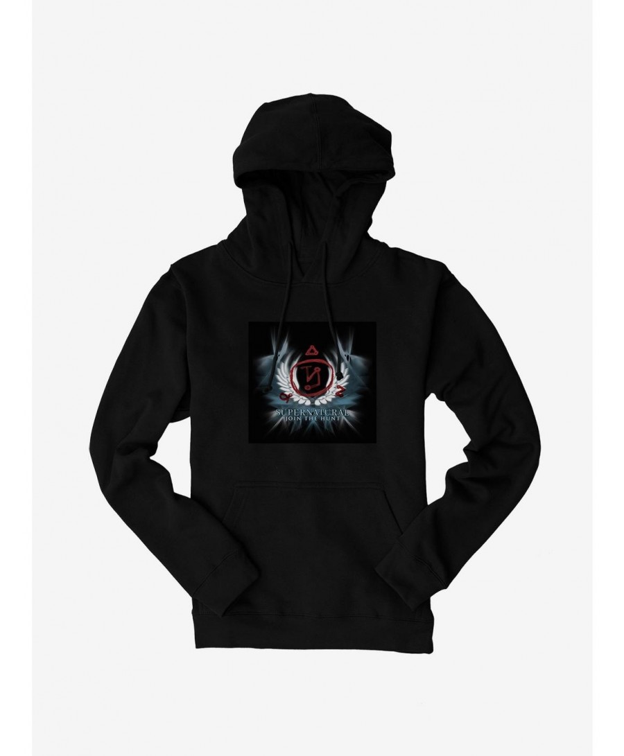 Limited Time Special Supernatural Wings Emblem Hoodie $15.45 Hoodies