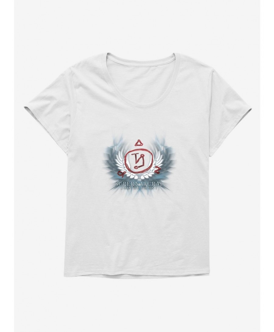 Flash Sale Supernatural Angel Banishing Symbol Girls T-Shirt Plus Size $10.40 T-Shirts