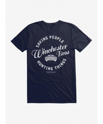 Huge Discount Supernatural Winchester Bros T-Shirt $8.41 T-Shirts