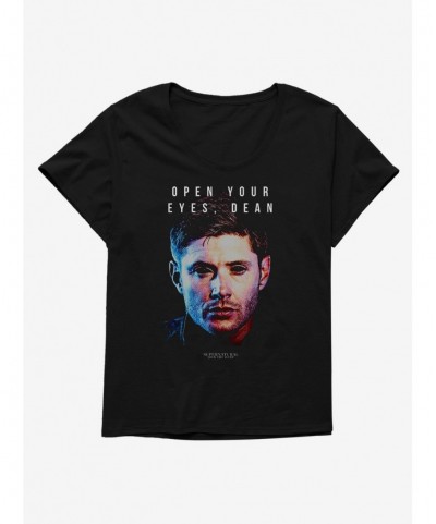 Wholesale Supernatural Open Your Eyes Dean Girls Plus Size T-Shirt $9.02 T-Shirts