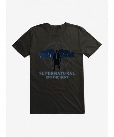 Pre-sale Discount Supernatural Winged Castiel T-Shirt $7.65 T-Shirts