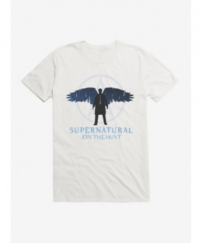 Pre-sale Discount Supernatural Winged Castiel T-Shirt $7.65 T-Shirts