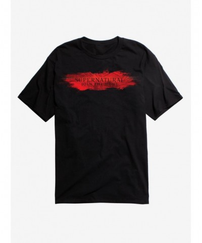 Pre-sale Discount Supernatural Join The Hunt red Logo T-Shirt $8.60 T-Shirts