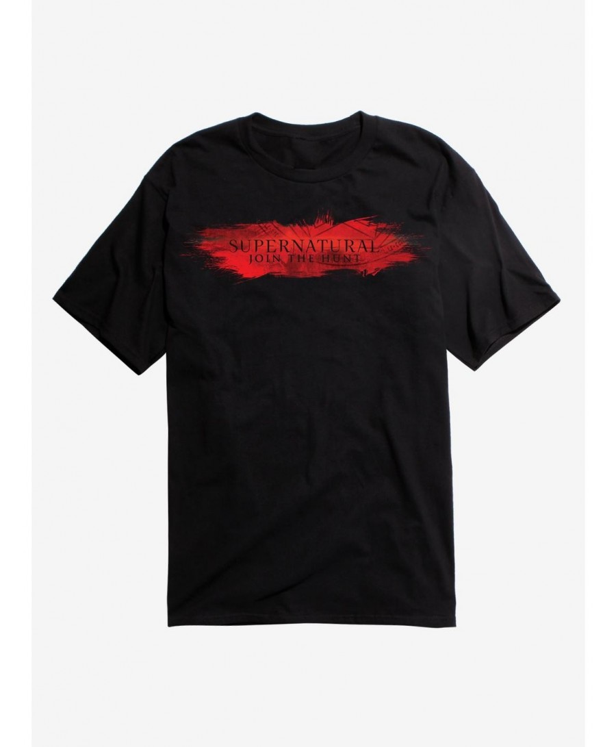 Pre-sale Discount Supernatural Join The Hunt red Logo T-Shirt $8.60 T-Shirts