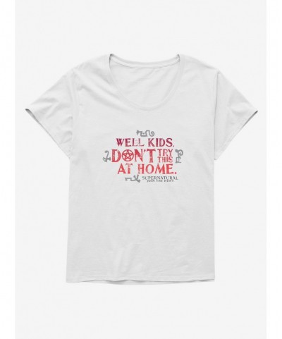 Best Deal Supernatural Don't Try This At Home Girls T-Shirt Plus Size $8.79 T-Shirts