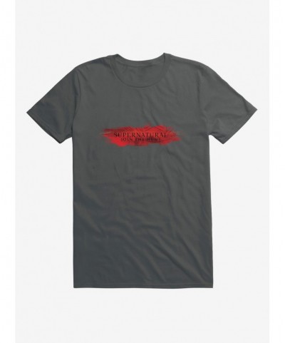 Pre-sale Discount Supernatural Join The Hunt red Logo T-Shirt $8.60 T-Shirts