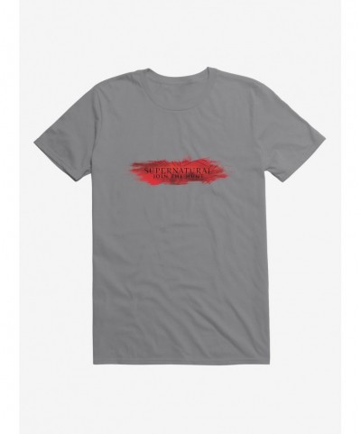 Pre-sale Discount Supernatural Join The Hunt red Logo T-Shirt $8.60 T-Shirts