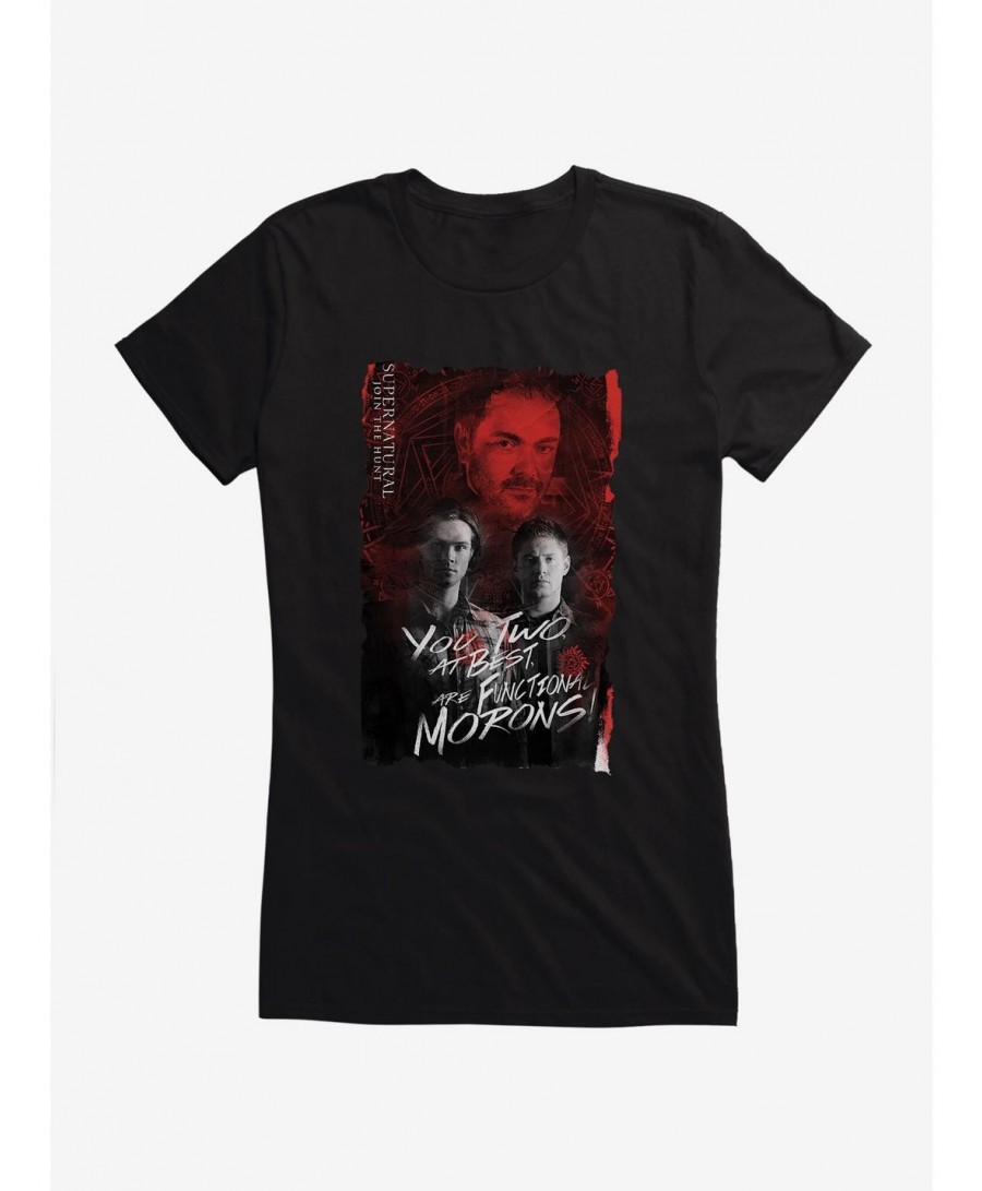 Pre-sale Discount Supernatural Functional Morons Girls T-Shirt $6.97 T-Shirts