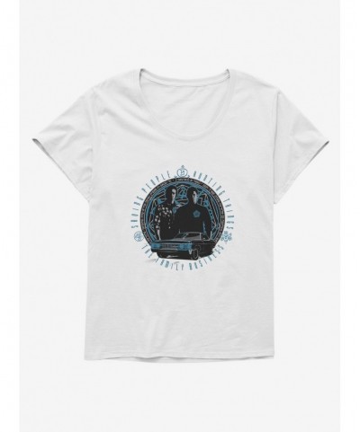 Discount Supernatural Sam & Dean Saving People Girls T-Shirt Plus Size $11.33 T-Shirts