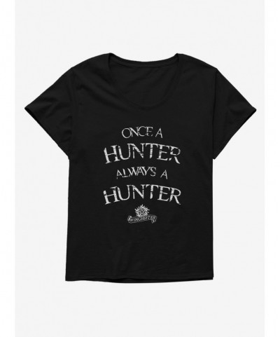 Clearance Supernatural Always A Hunter Girls Plus Size T-Shirt $9.48 T-Shirts