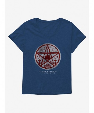 Best Deal Supernatural Saving & Hunting Pentagram Girls T-Shirt Plus Size $10.40 T-Shirts