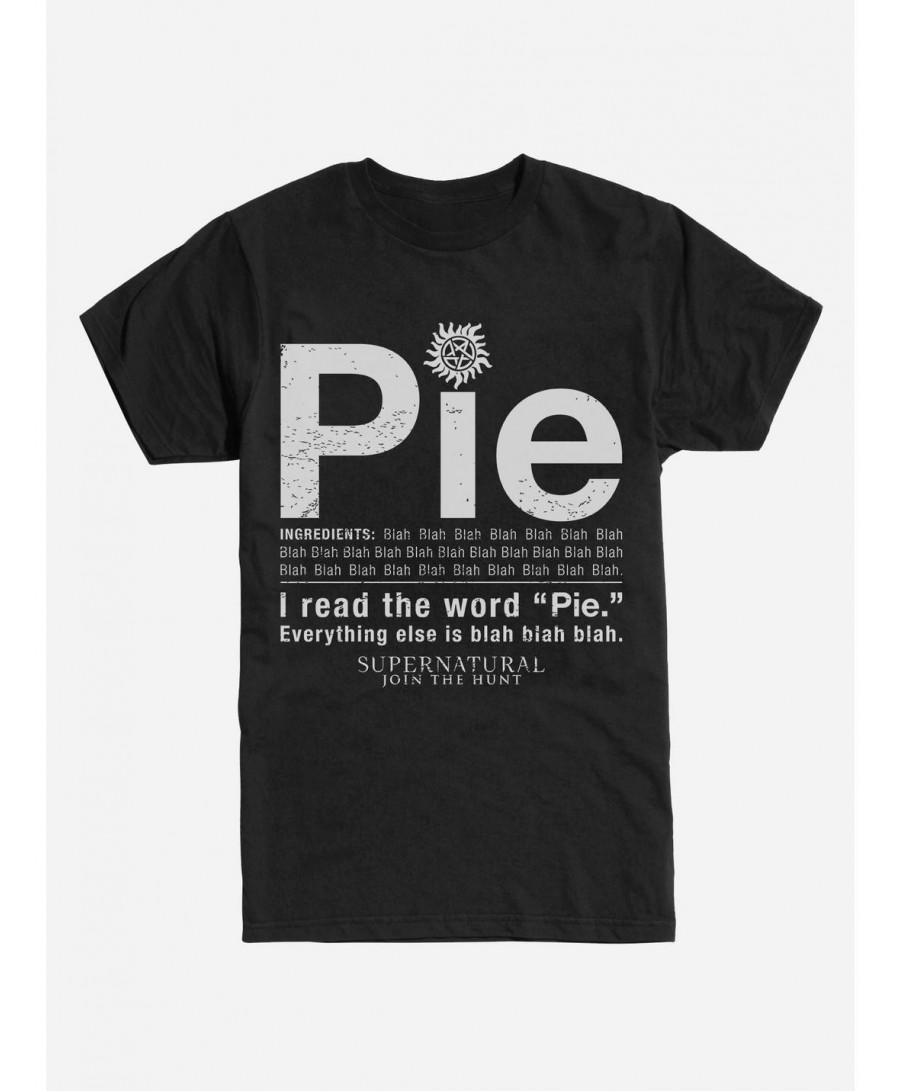 New Arrival Extra Soft Supernatural Pie T-Shirt $8.61 T-Shirts