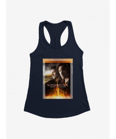 Fashion Supernatural Join The Hunt Walk Flames Girls Tank $7.77 Tanks