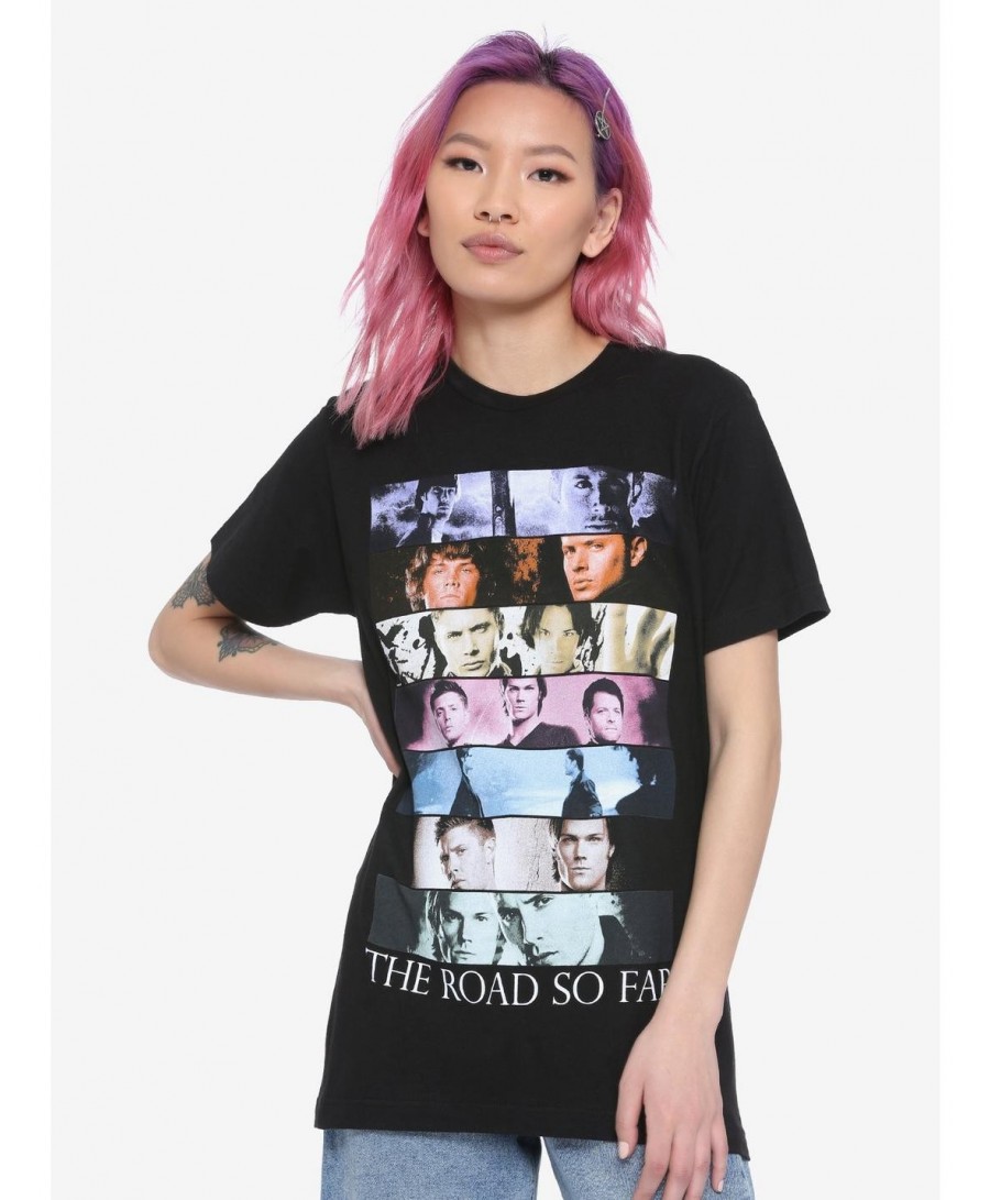 Huge Discount Supernatural The Road So Far Photo Slices Girls T-Shirt $9.16 T-Shirts