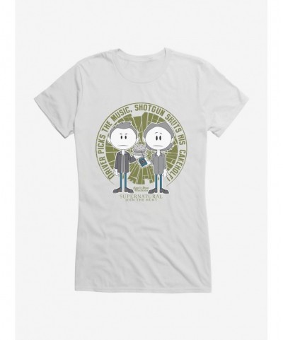 Hot Sale Supernatural Driver and Shotgun Girls T-Shirt $8.37 T-Shirts