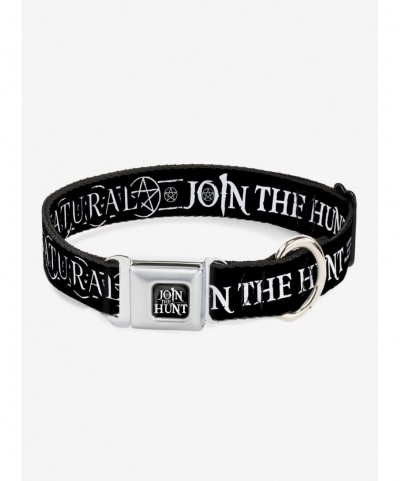 Value for Money Supernatural Join The Hunt Icons Logo Pentagrams Seatbelt Buckle Dog Collar $10.08 Pet Collars