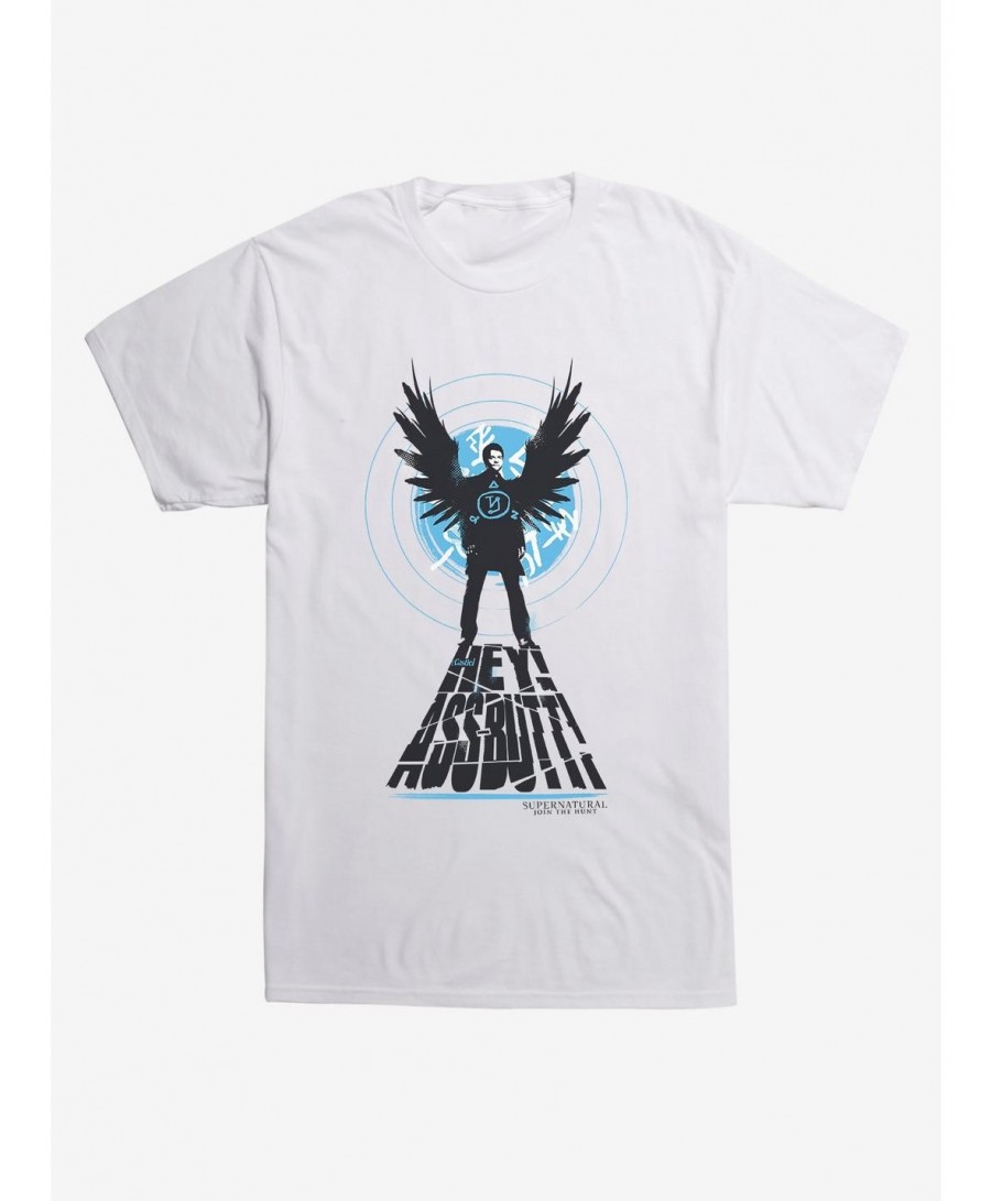 Seasonal Sale Extra Soft Supernatural Castiel Ass-Butt T-Shirt $9.33 T-Shirts